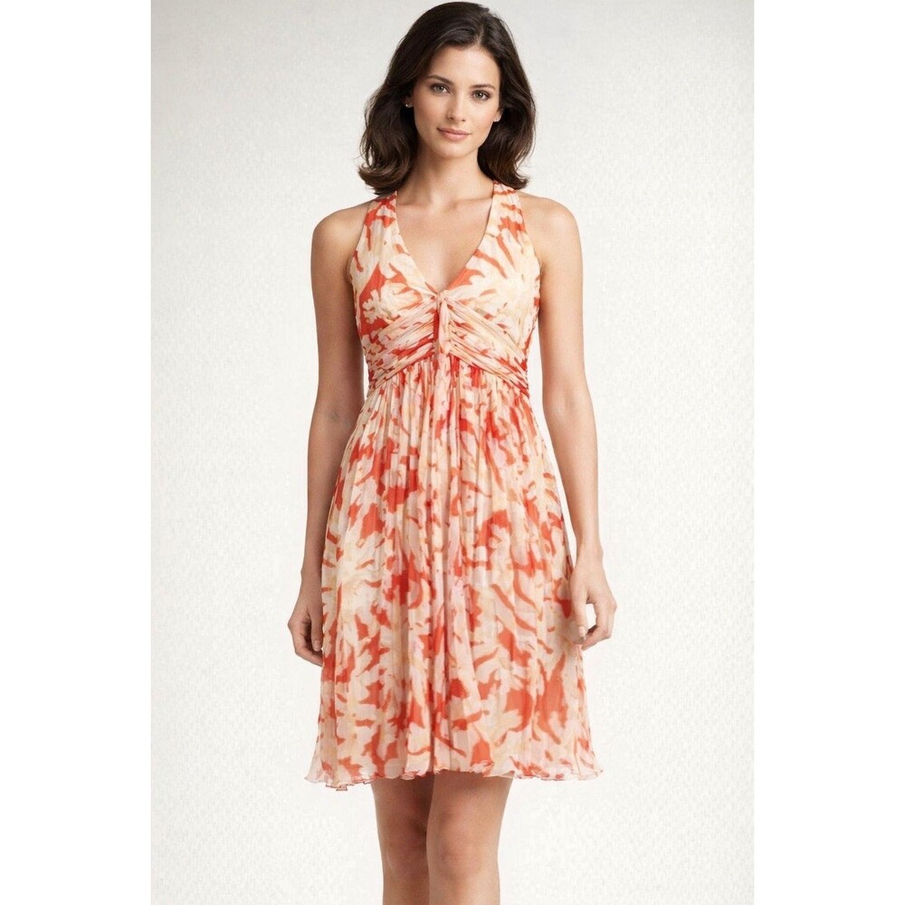Vintage Diane Von Furstenberg Dress “Aizel” Silk Chiffon Fit & Flare Size 4 Red